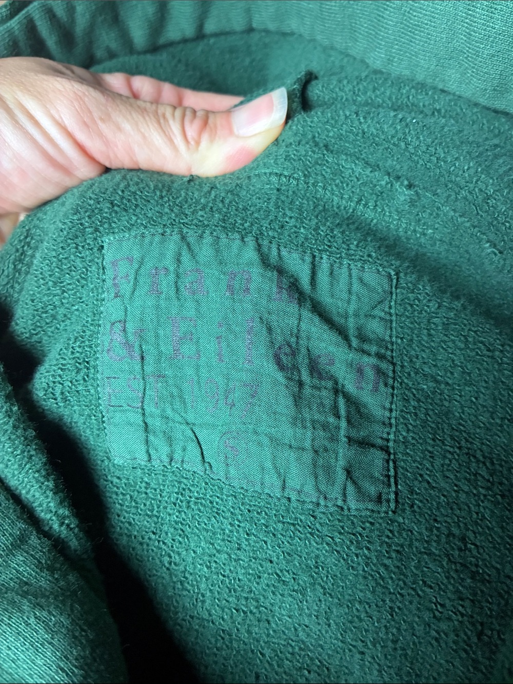 Frank & Eileen Tee Lab Kane Capelet Hoodie In Evergreen Size S LAB521TF - Picture 8 of 15